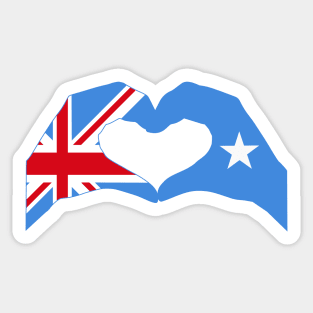 We Heart UK & Somalia Patriot Flag Series Sticker